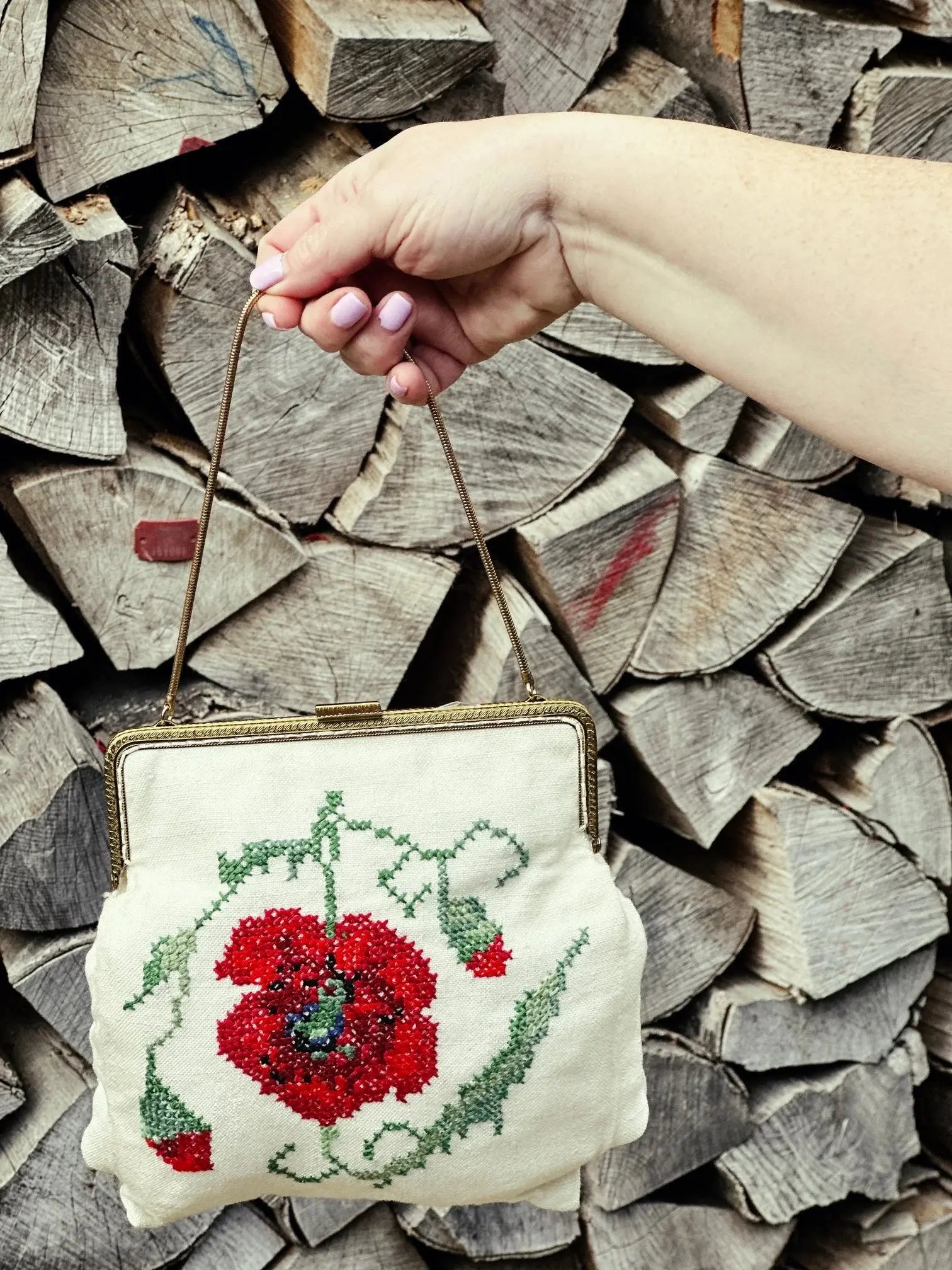 Mini Torebka na Telefon / Dokumenty / Klucze – Haft Krzyżykowy - karenlike.com