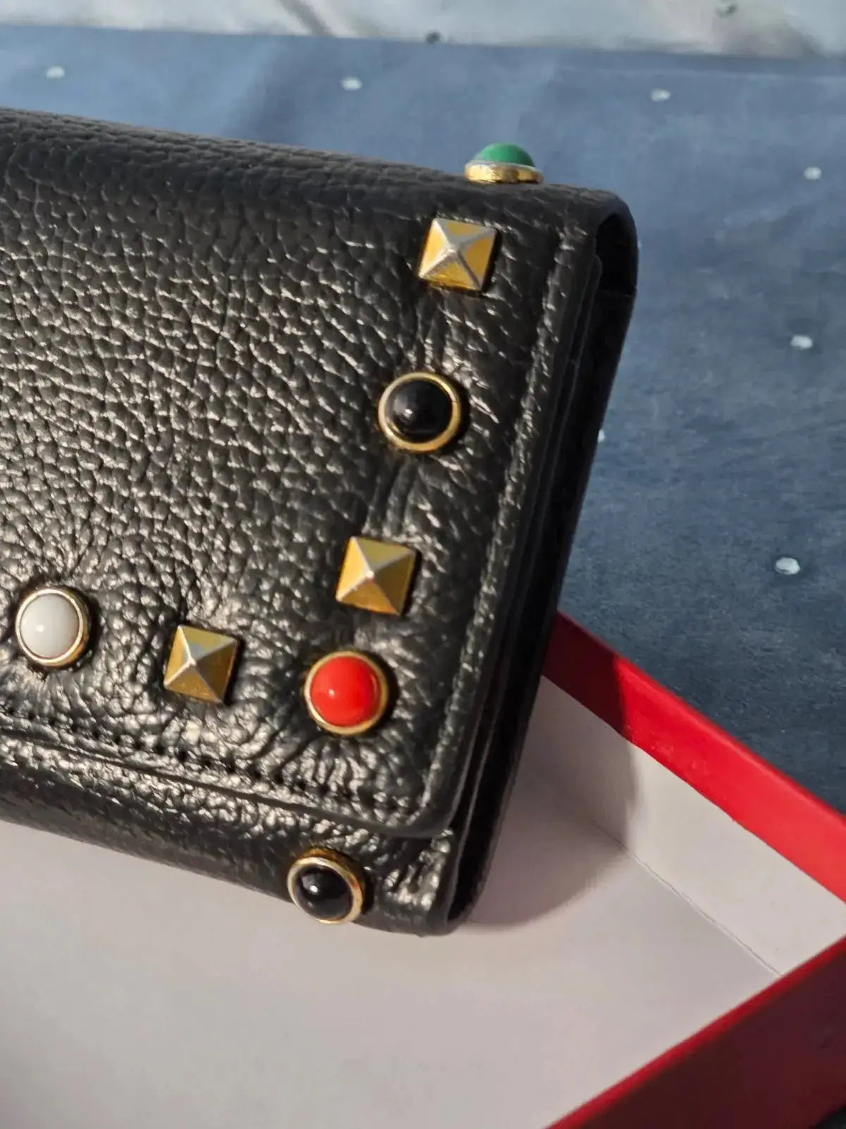 Portfel Valentino Garavani Skórzany 100% Oryginał Po Renowacji Koloru – Stan Idealny 19x10 cm - karenlike.com