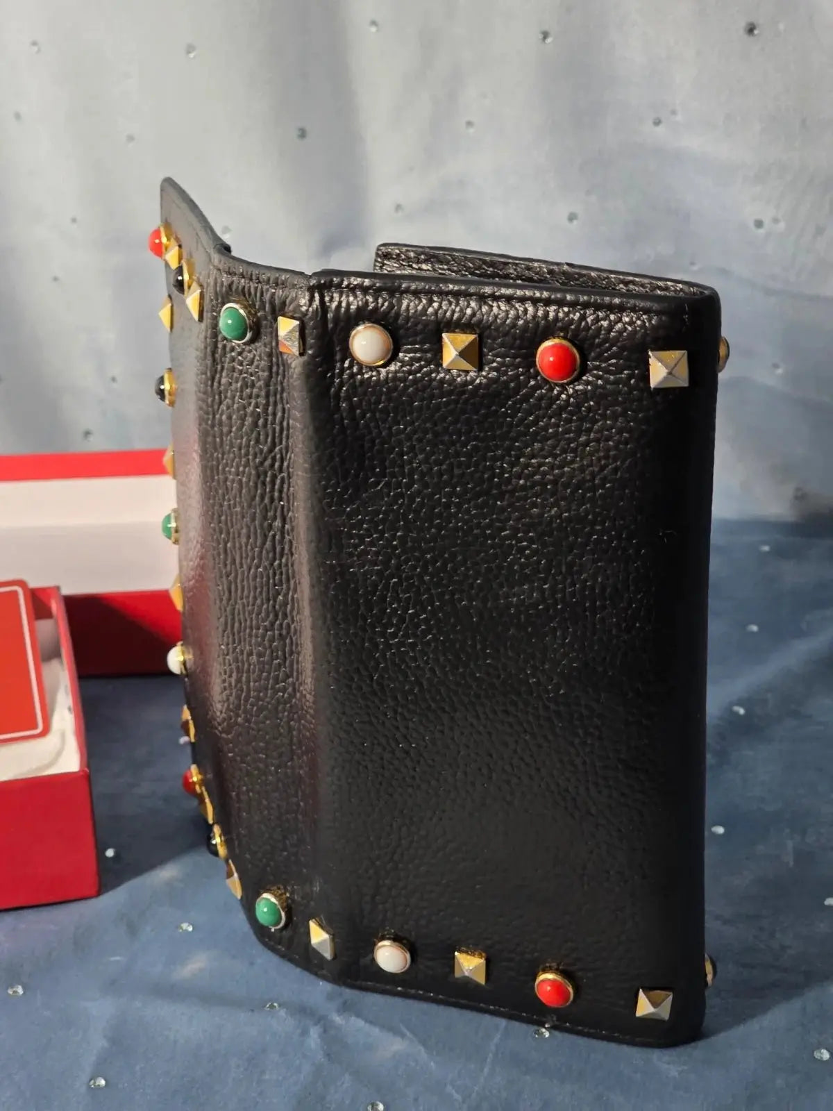 Portfel Valentino Garavani Skórzany 100% Oryginał Po Renowacji Koloru – Stan Idealny 19x10 cm - karenlike.com