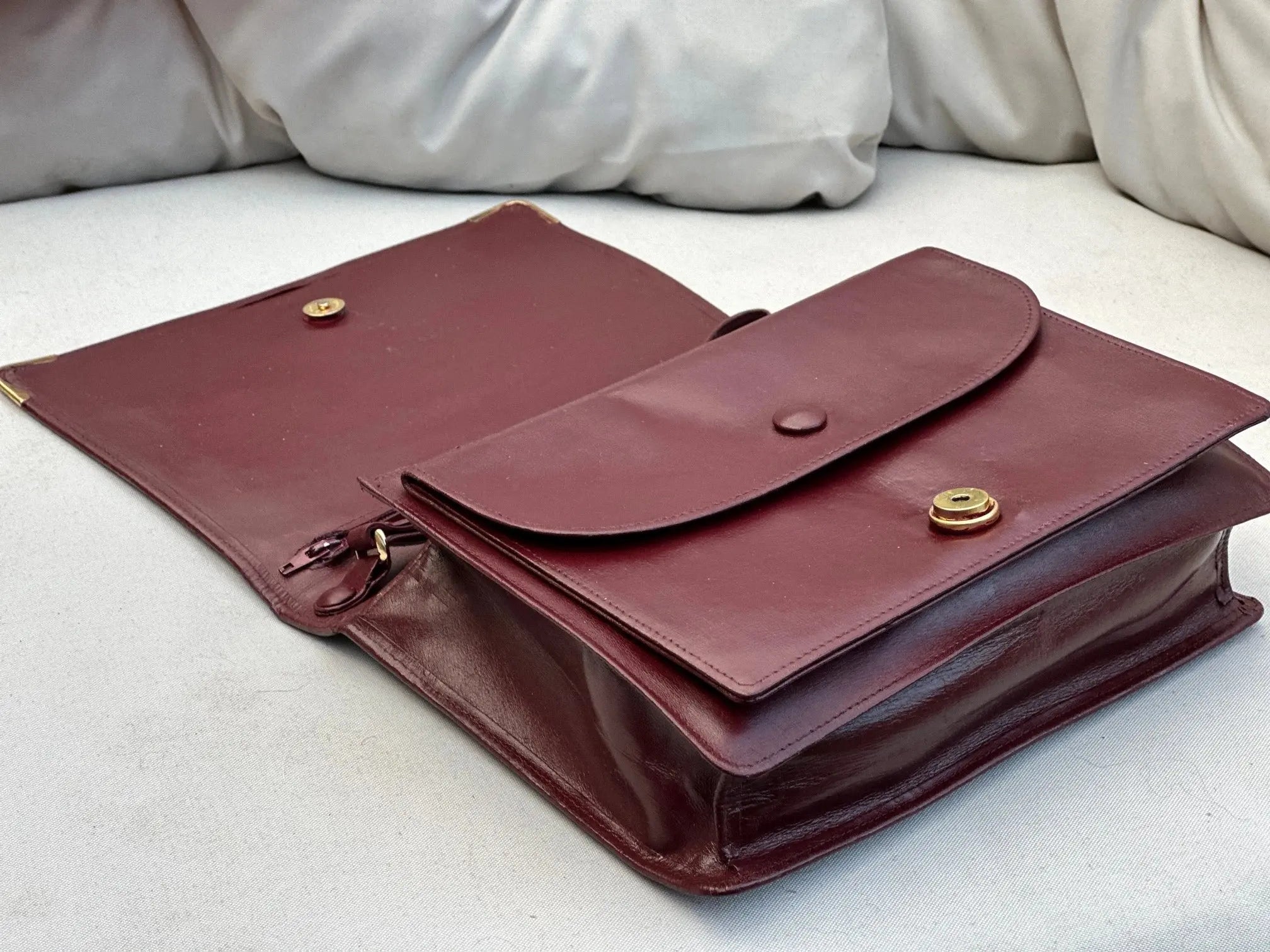 Saszetka Portfel Vintage Cartier Stan Idealny Po Pełnej Renowacji Koloru - karenlike.com