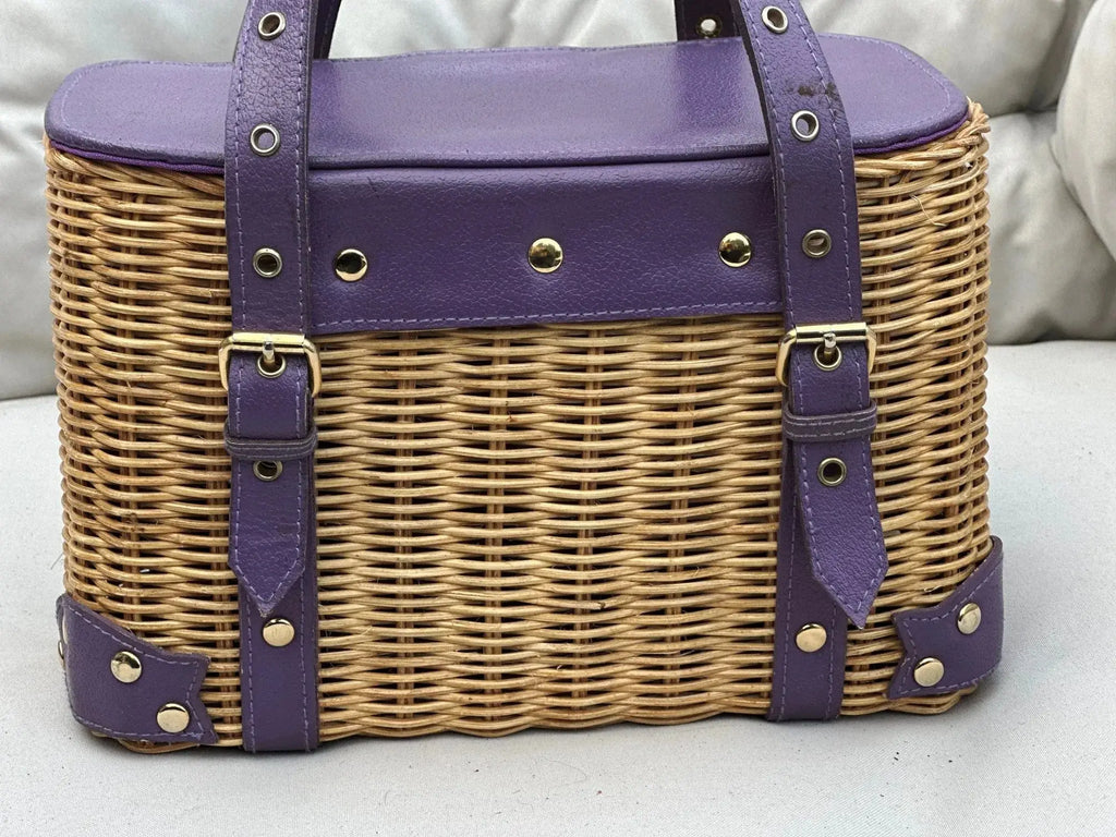 Śliwkowy Koszyk Wittchen Vintage Boho Summer Stan Bardzo Dobry - karenlike.com