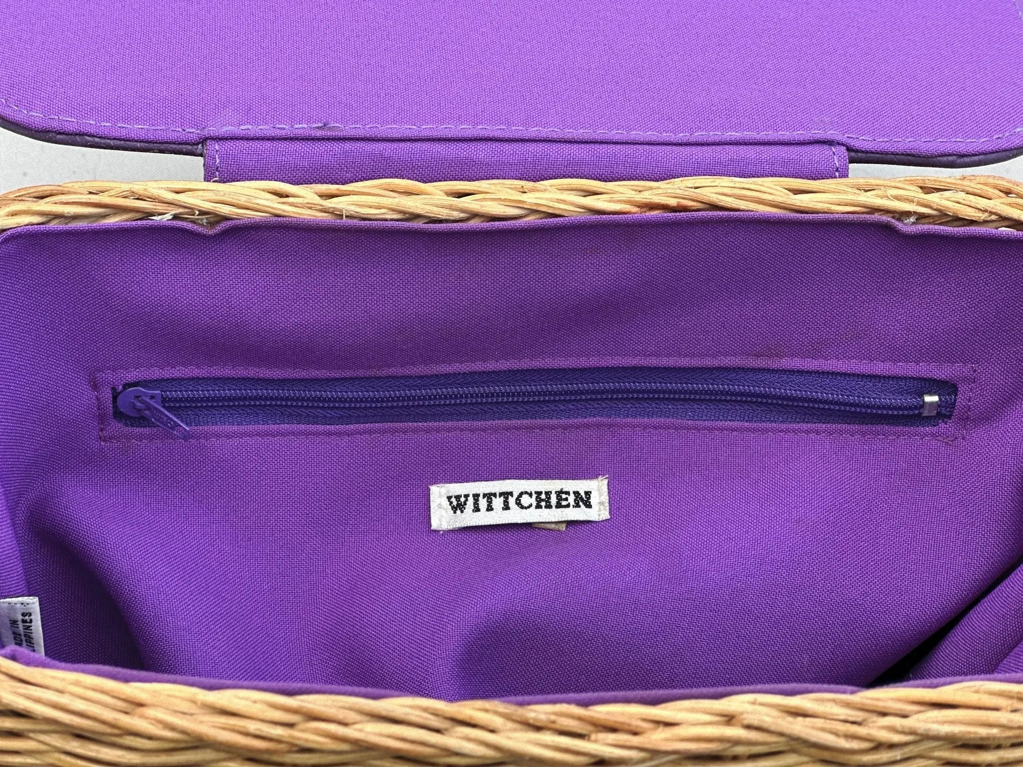 Śliwkowy Koszyk Wittchen Vintage Boho Summer Stan Bardzo Dobry - karenlike.com