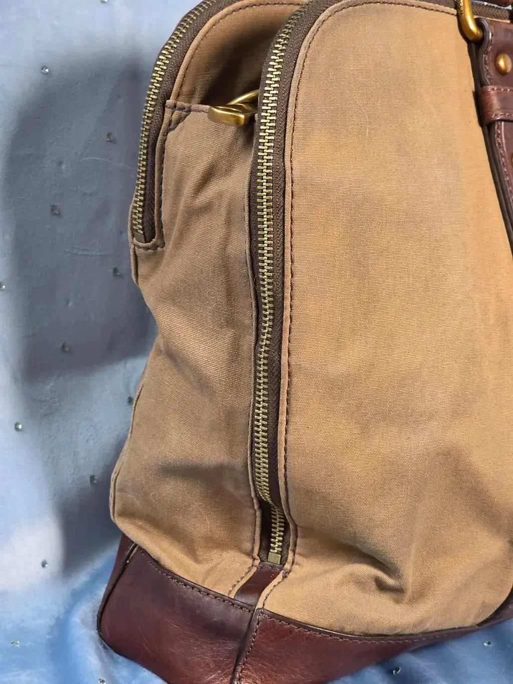 Torba Aktówka FOSSIL Vintage – Skóra Naturalna i Płótno | Piękna Patyna - karenlike.com