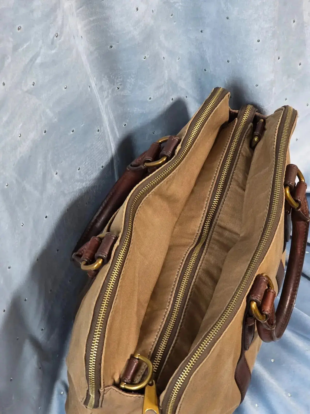 Torba Aktówka FOSSIL Vintage – Skóra Naturalna i Płótno | Piękna Patyna - karenlike.com