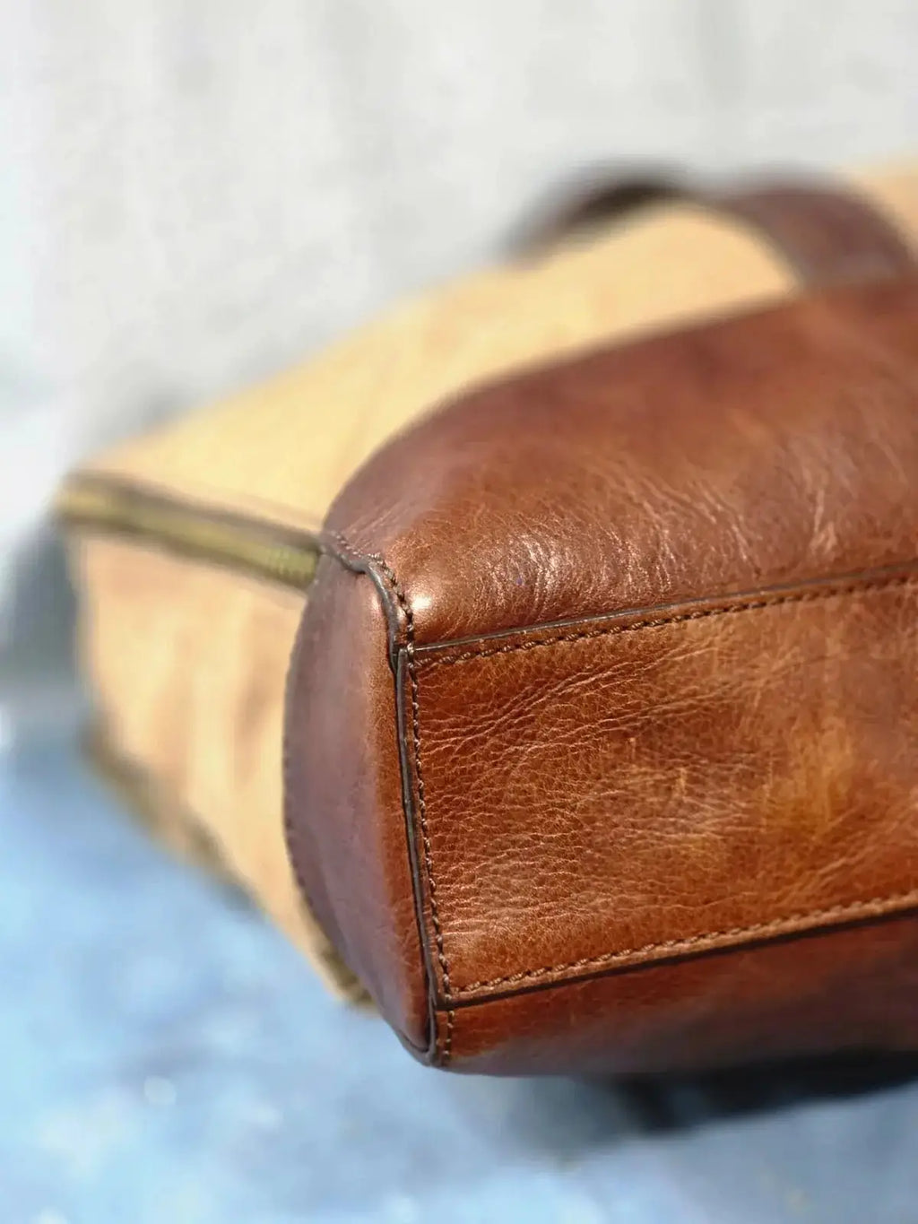 Torba Aktówka FOSSIL Vintage – Skóra Naturalna i Płótno | Piękna Patyna - karenlike.com