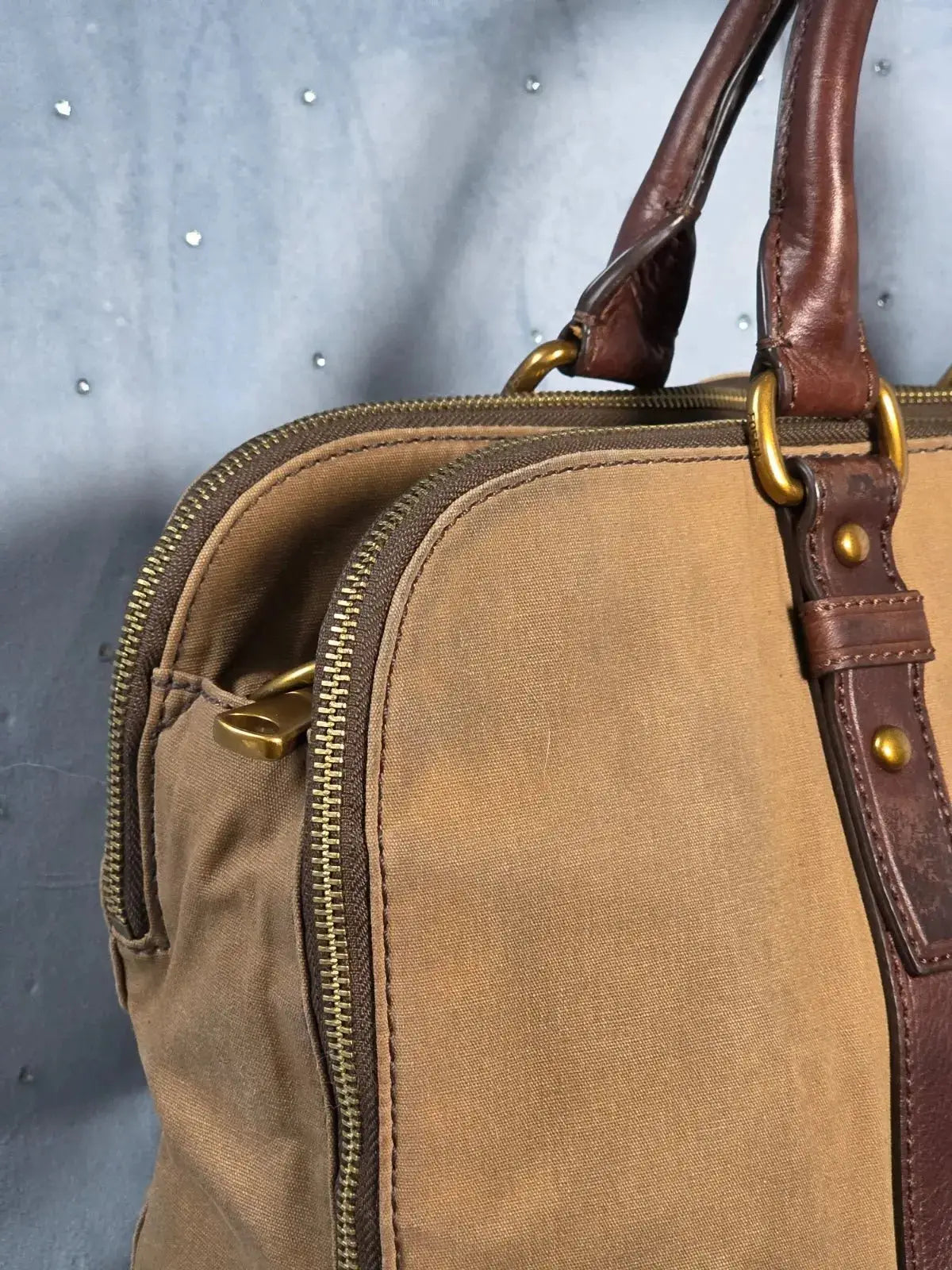 Torba Aktówka FOSSIL Vintage – Skóra Naturalna i Płótno | Piękna Patyna - karenlike.com