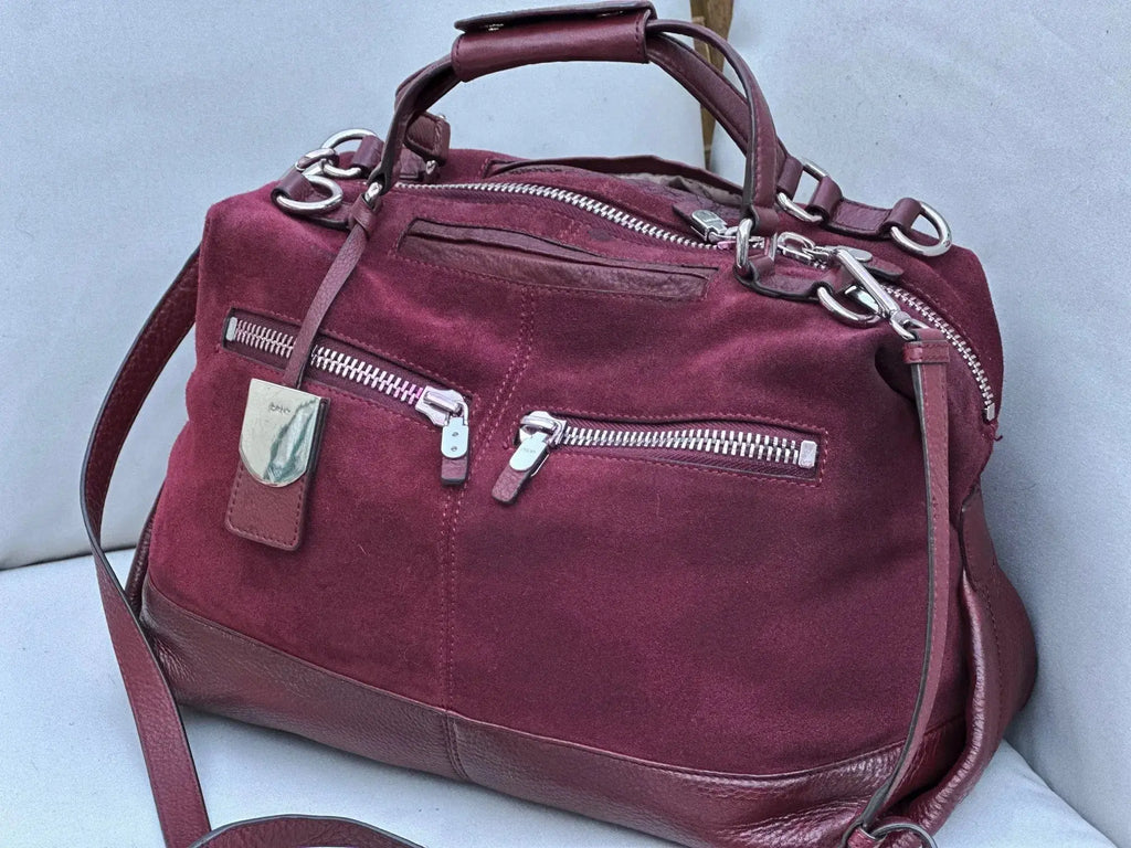 Torba DKNY – głęboki wiśniowy/bordowy kolor, po renowacji - karenlike.com