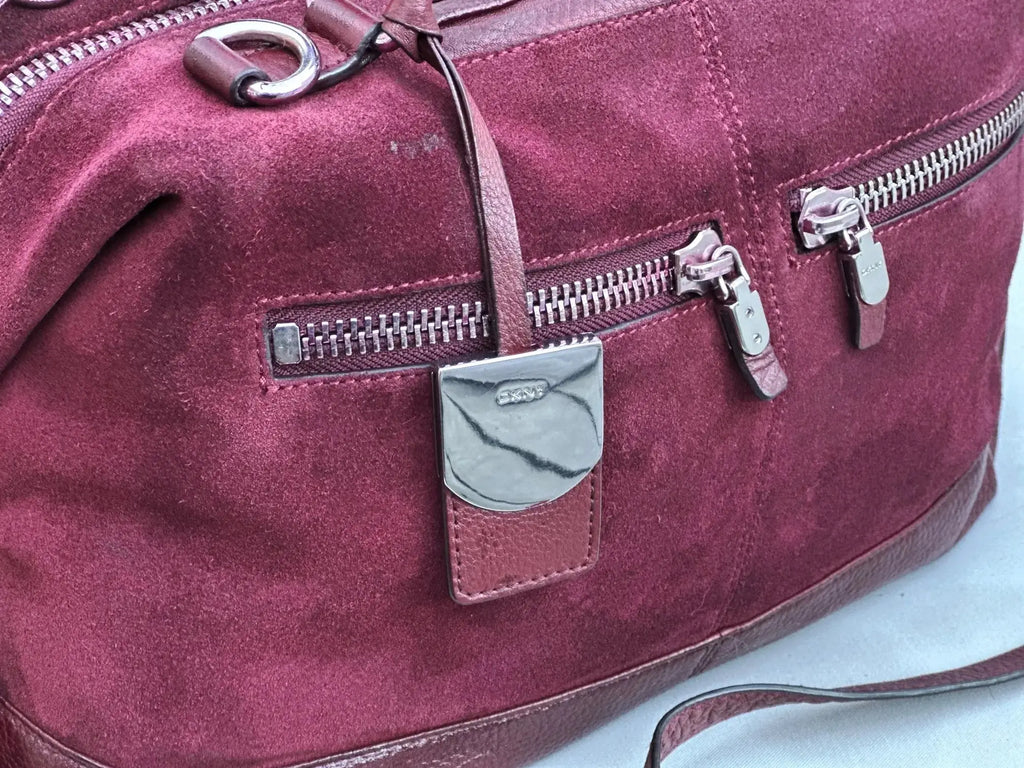 Torba DKNY – głęboki wiśniowy/bordowy kolor, po renowacji - karenlike.com