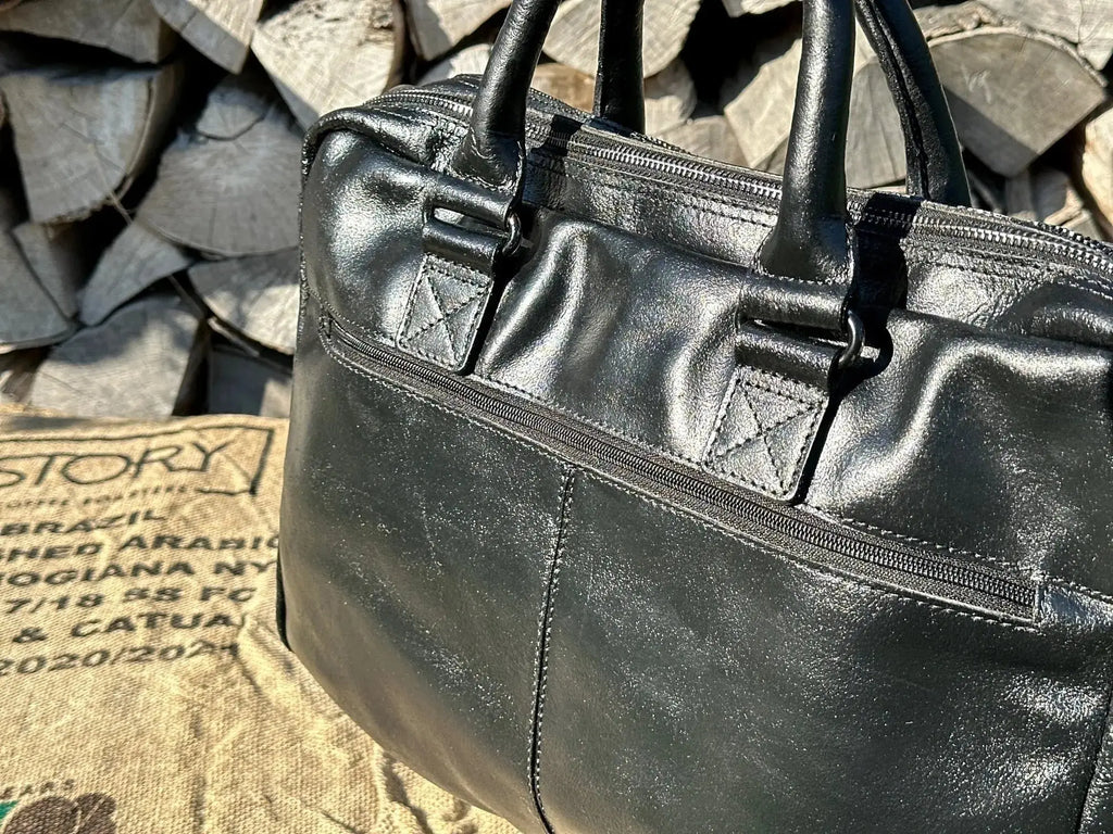 Torba na laptopa – ręcznie malowana | 100% skóra naturalna | Stan idealny - karenlike.com