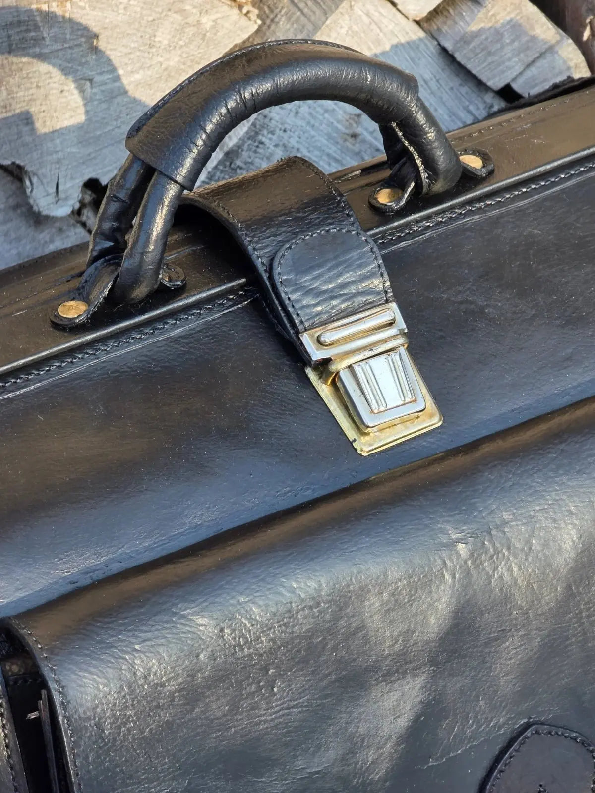 Torba Podróżna Vintage Lata 1960/1970 – Gruba Skóra Naturalna | Stan Idealny | Po Pełnej Renowacji Koloru - karenlike.com