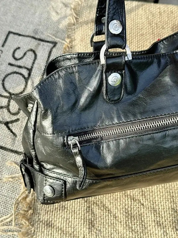 Torebka jamnik Adax do ręki lub na ramię – 100% skóra naturalna, po profesjonalnej renowacji koloru - karenlike.com