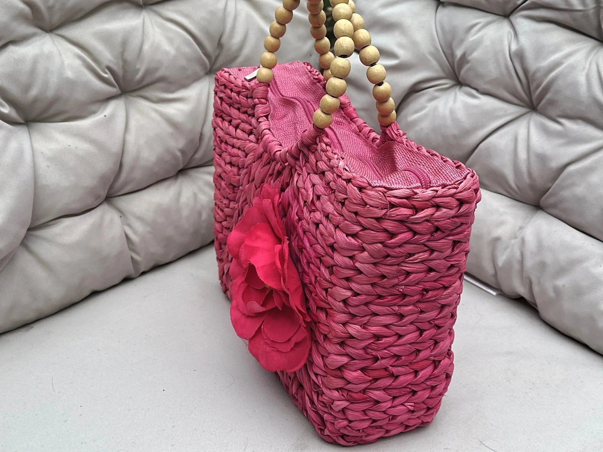 Torebka Koszyk z Kwiatem Boho Summer Stan Bardzo Dobry - karenlike.com