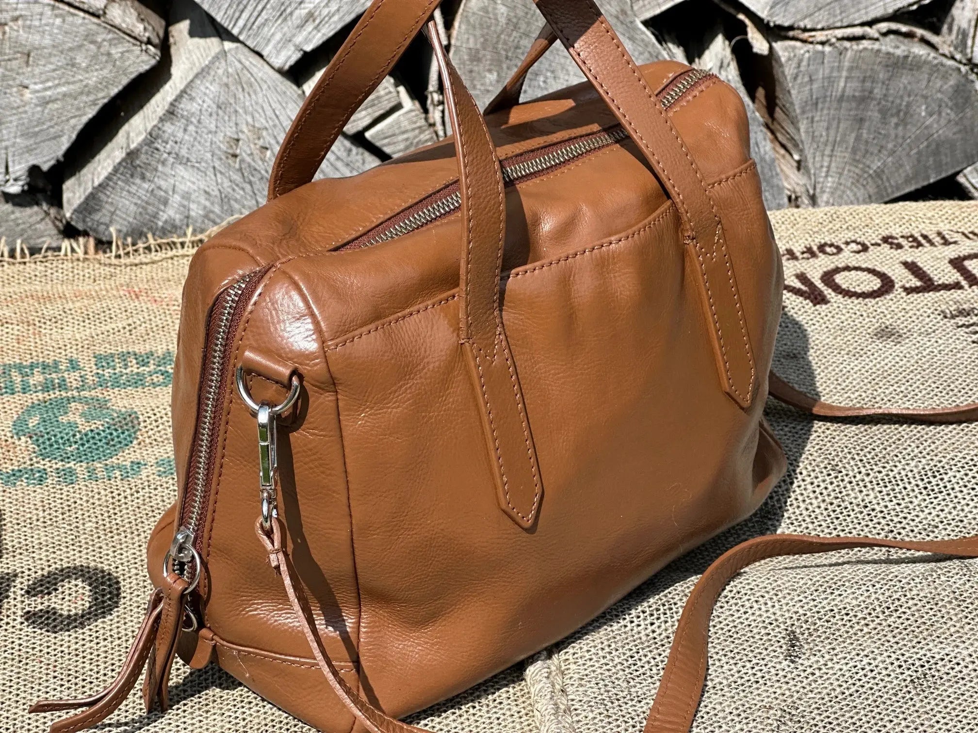 Torebka kuferek Boston Fossil Vintage – na ramię lub do ręki | stan idealny | 100% skóra naturalna | Autentyczna - karenlike.com