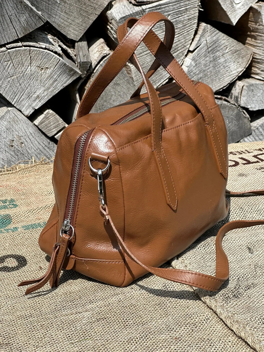 Torebka kuferek Boston Fossil Vintage – na ramię lub do ręki | stan idealny | 100% skóra naturalna | Autentyczna - karenlike.com