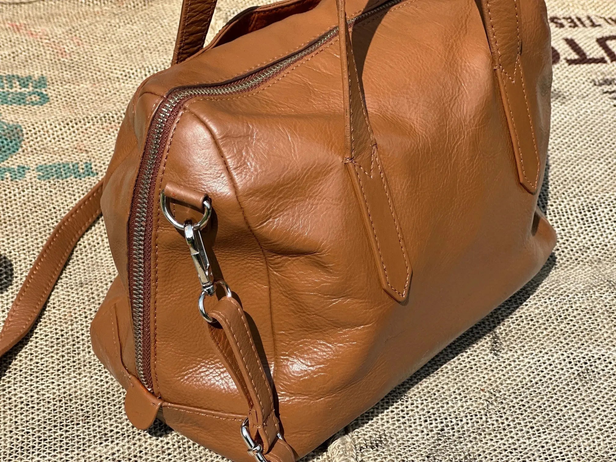 Torebka kuferek Boston Fossil Vintage – na ramię lub do ręki | stan idealny | 100% skóra naturalna | Autentyczna - karenlike.com