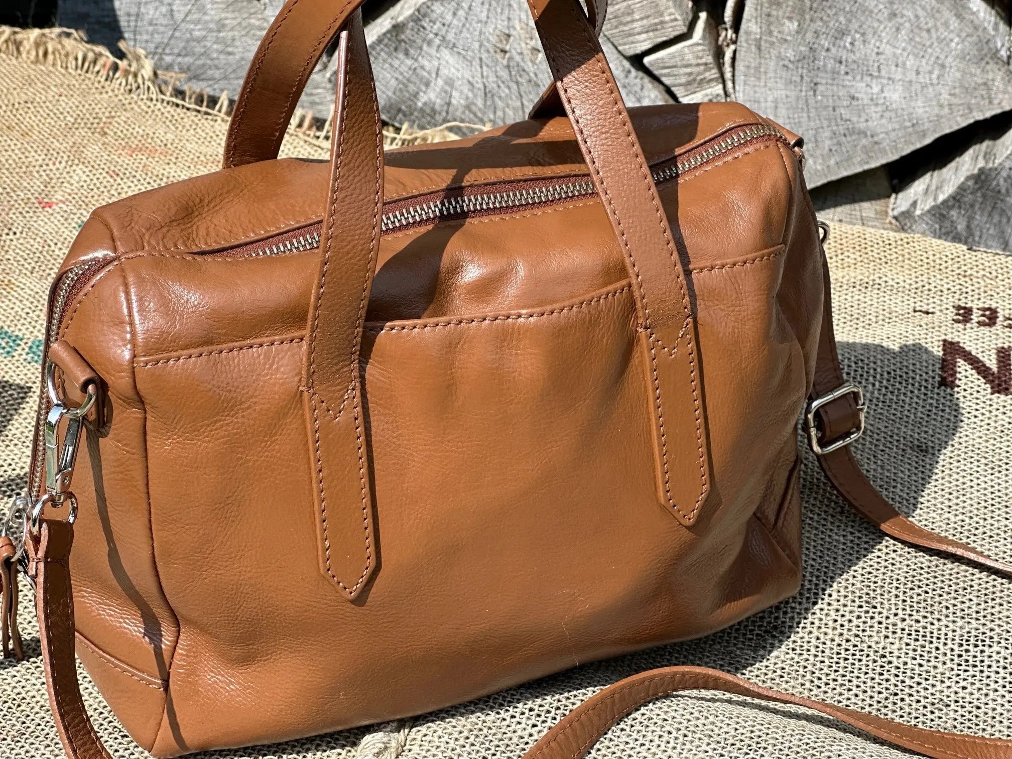 Torebka kuferek Boston Fossil Vintage – na ramię lub do ręki | stan idealny | 100% skóra naturalna | Autentyczna - karenlike.com
