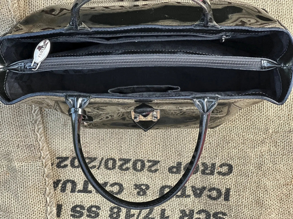 Torebka Lakierowana Butelkowa Zieleń Piękna Furla - karenlike.com