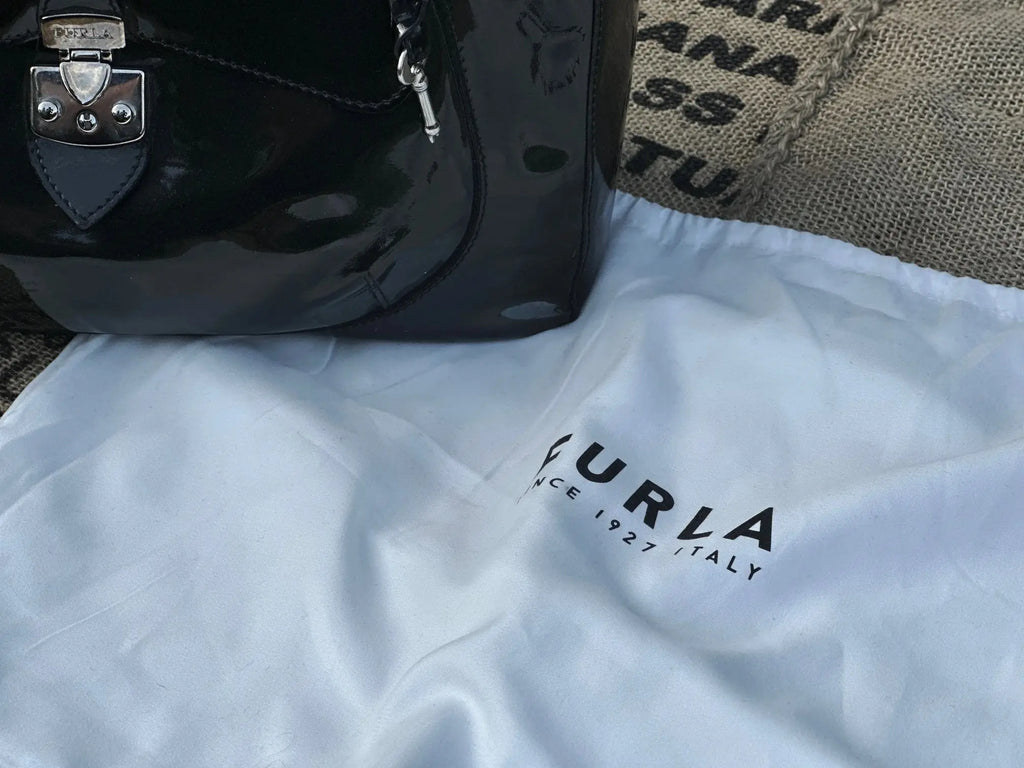 Torebka Lakierowana Butelkowa Zieleń Piękna Furla - karenlike.com