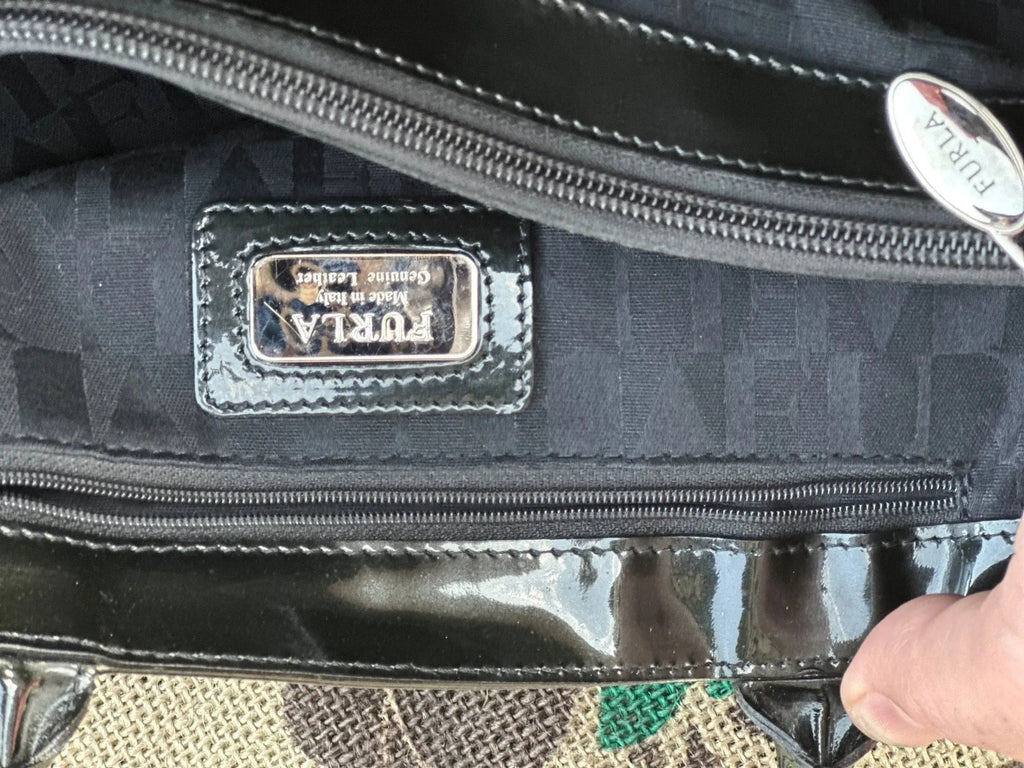 Torebka Lakierowana Butelkowa Zieleń Piękna Furla - karenlike.com