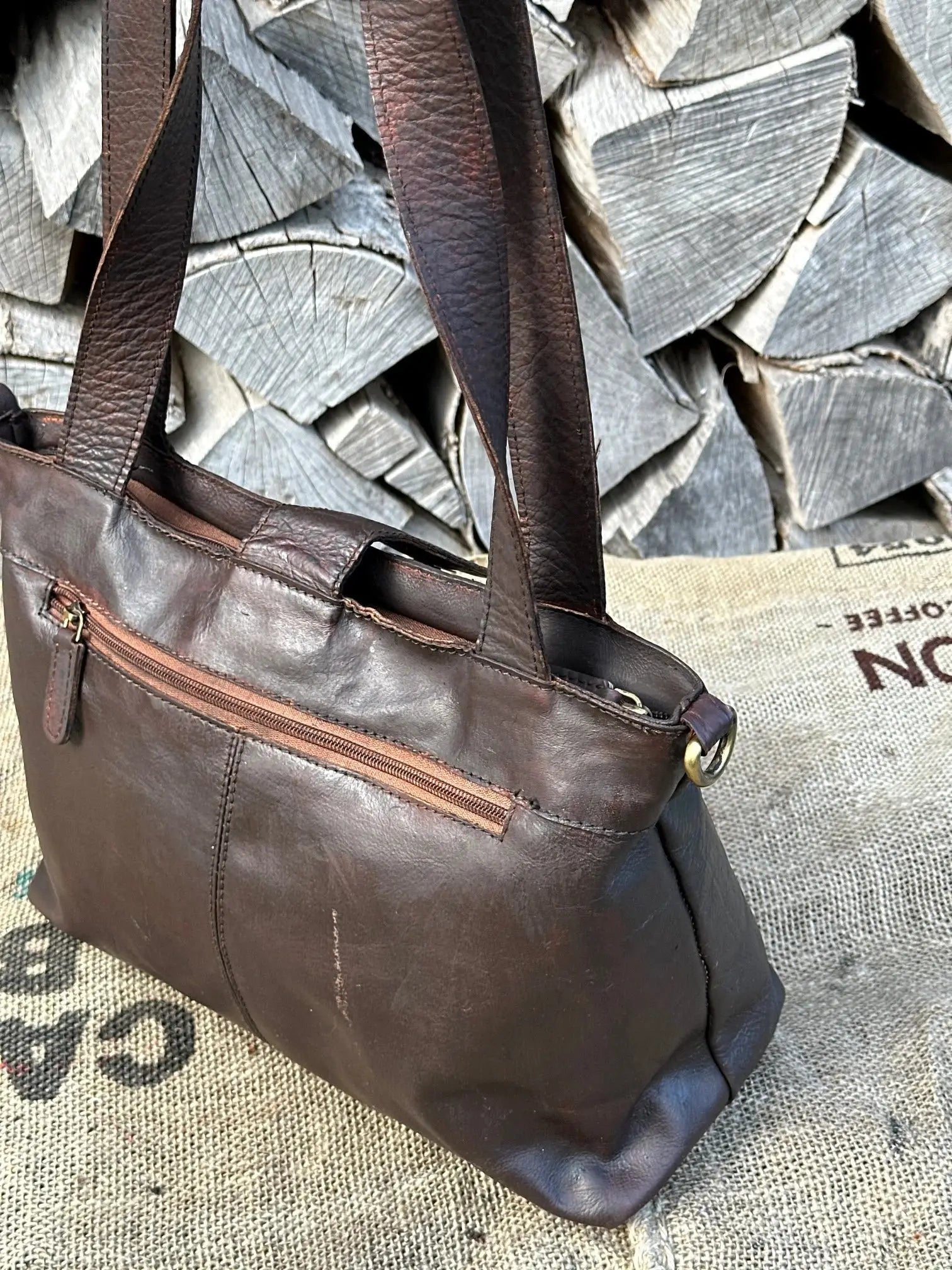 Torebka ręcznie malowana – stan idealny | 100% skóra naturalna | Autentyczna - karenlike.com