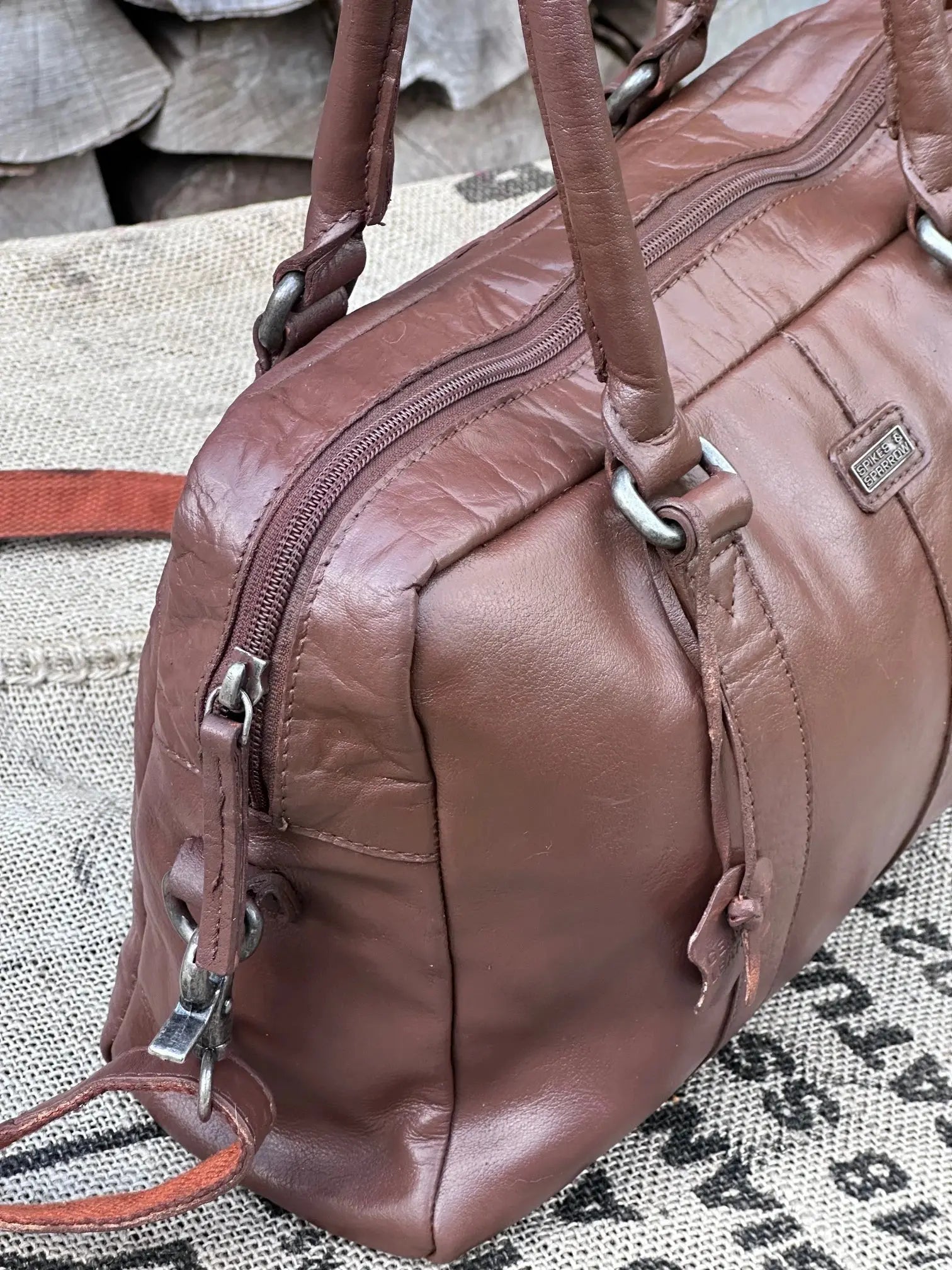 Torebka Spike & Sparrow | ręcznie odnawiana | stan idealny | 100% skóra naturalna - karenlike.com