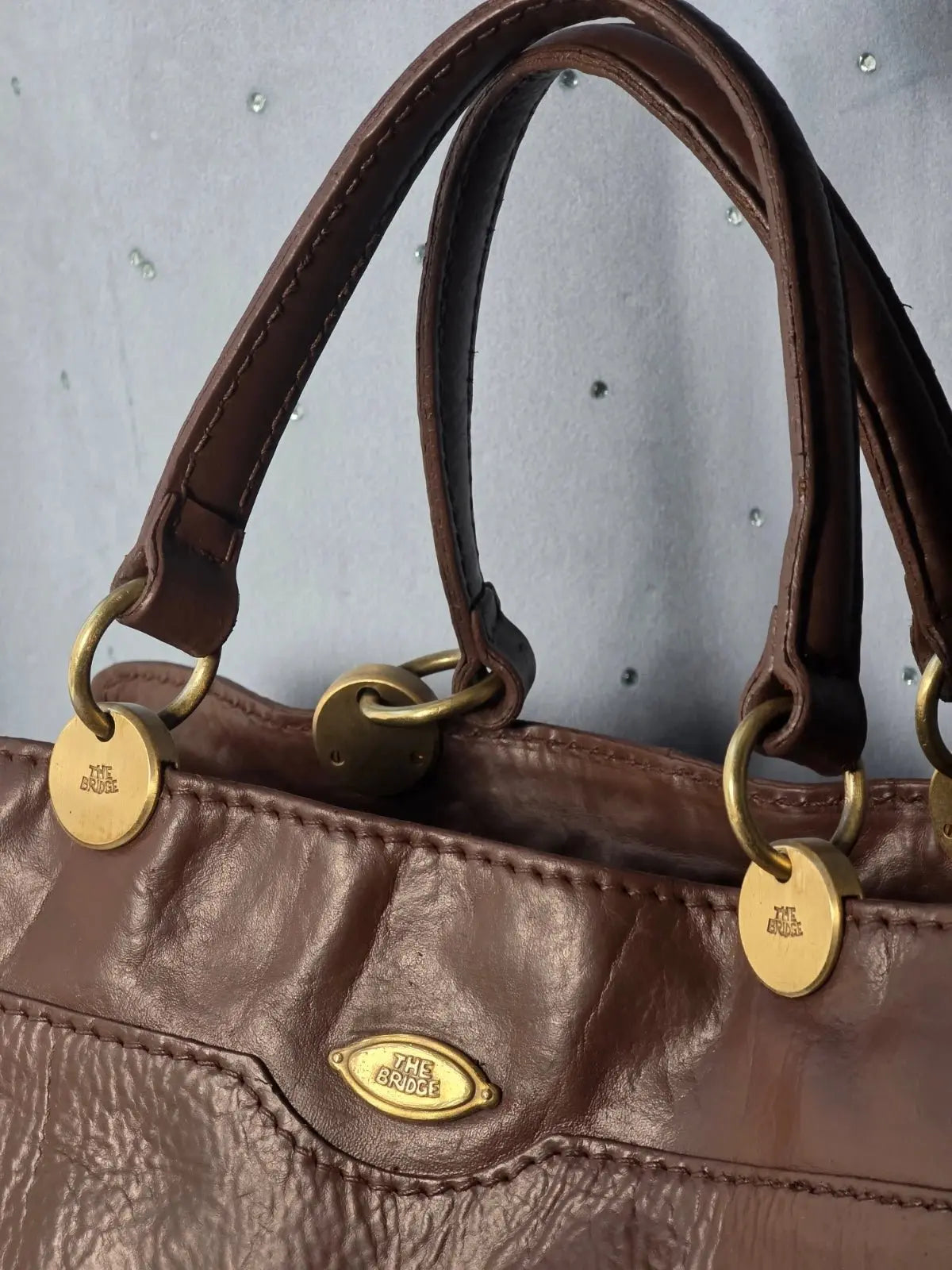Torebka The Bridge Skórzana 100% Oryginał – Stan Idealny Jak Nowa Po Renowacji | 33x26 cm - karenlike.com
