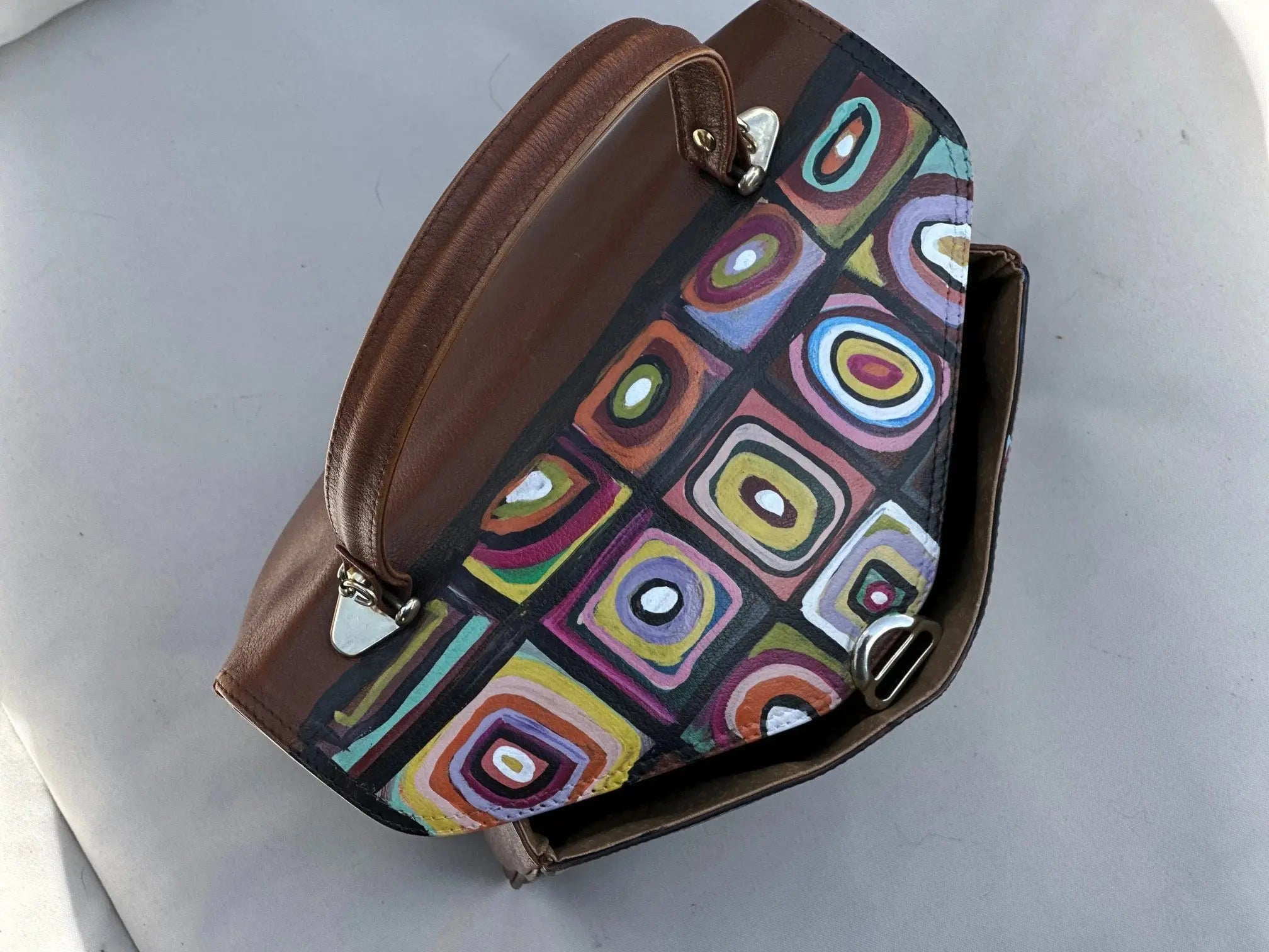 Torebka Vintage Do Ręki Ręcznie Malowana - karenlike.com