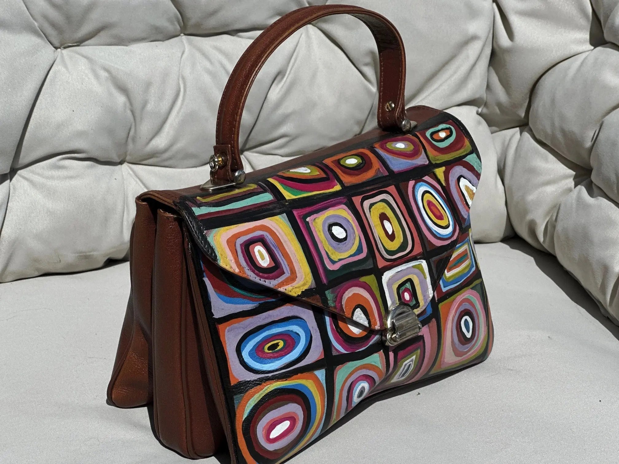 Torebka Vintage Do Ręki Ręcznie Malowana - karenlike.com