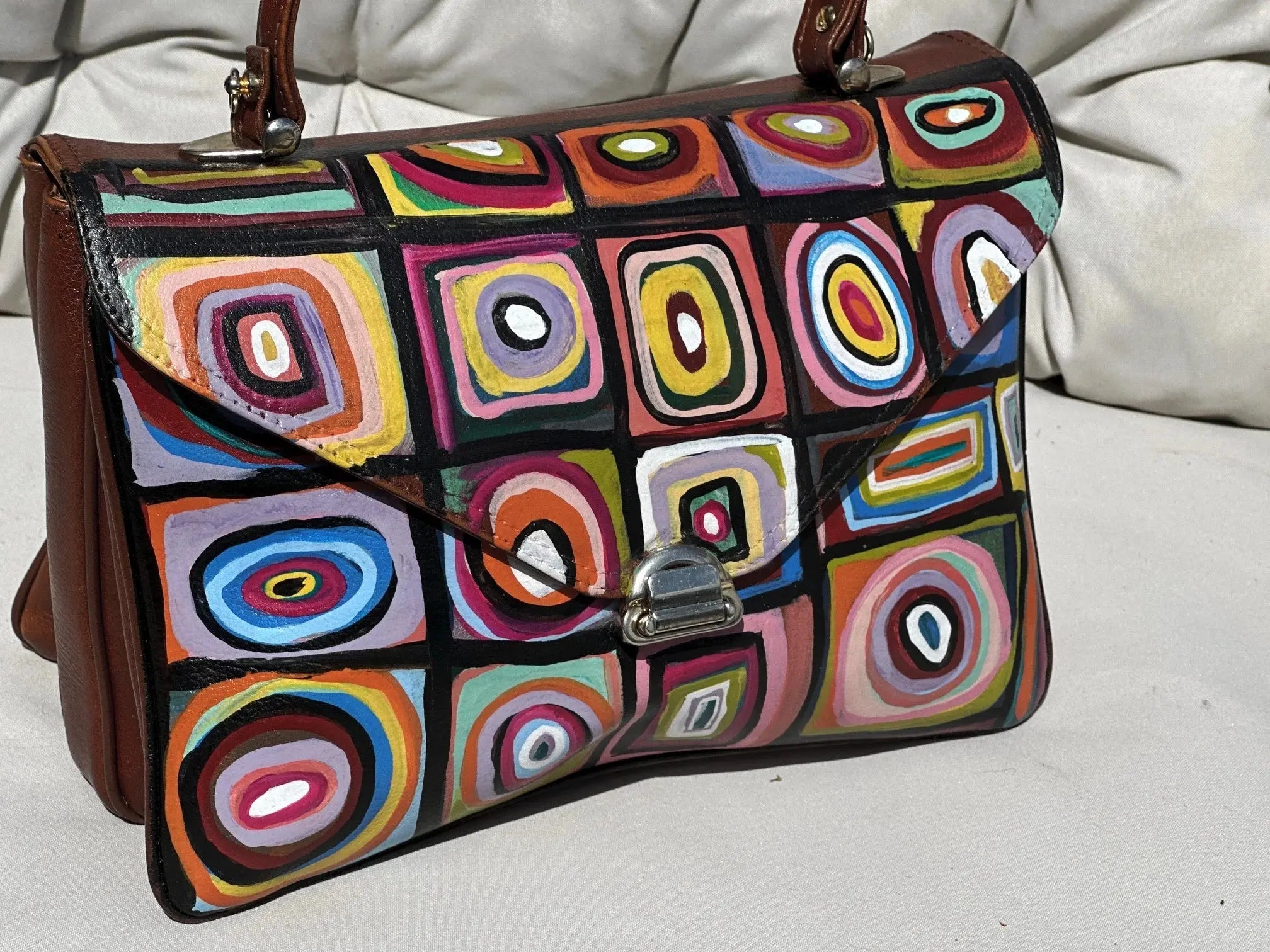 Torebka Vintage Do Ręki Ręcznie Malowana - karenlike.com