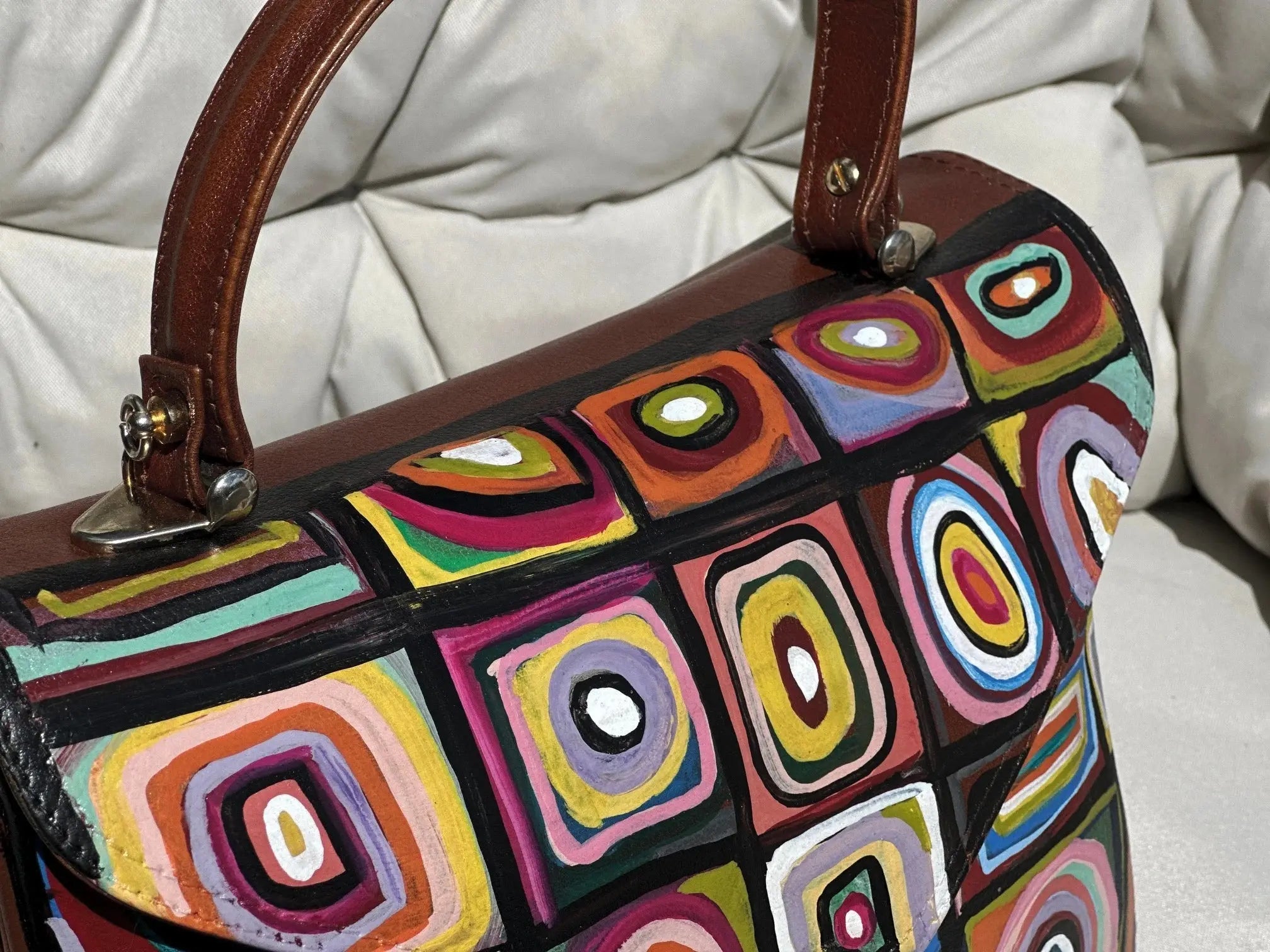 Torebka Vintage Do Ręki Ręcznie Malowana - karenlike.com